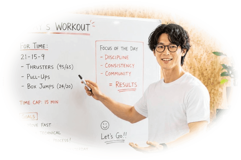 コーチがトレーニングを組み立てる様子